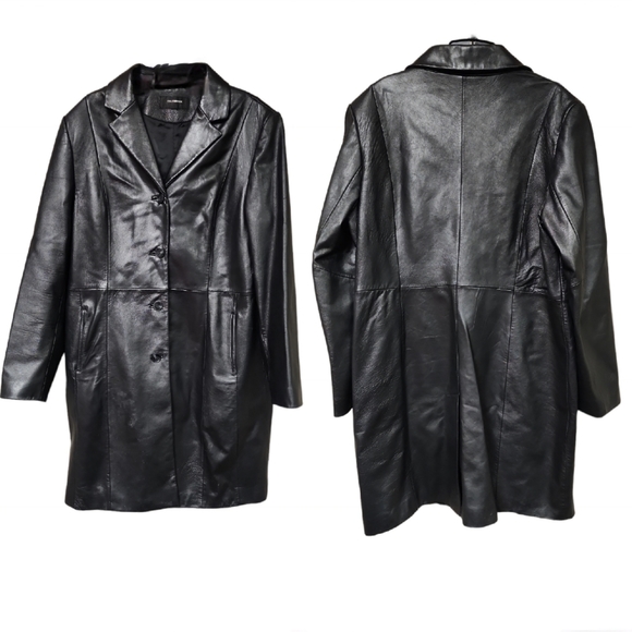 Colebrook Jackets & Coats Colebrook Long Black Button Front 0